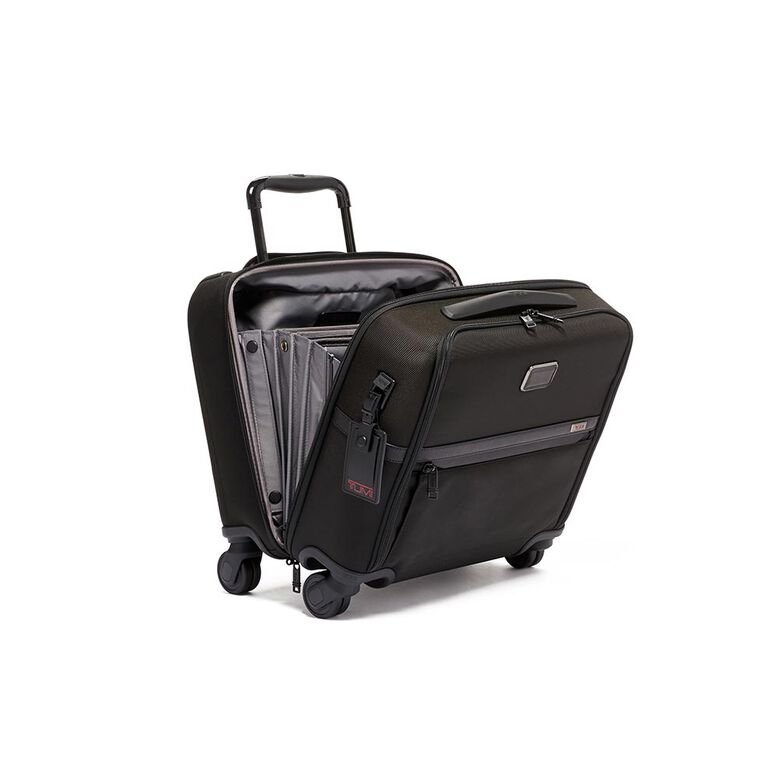 Compact 4 Wheel Briefcase 35.5cm - Alpha 3 Black, , hi-res