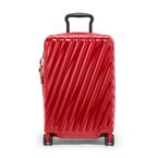 International Expandable 4 Wheel Carry On 55cm - 19 Degree Poly Red
