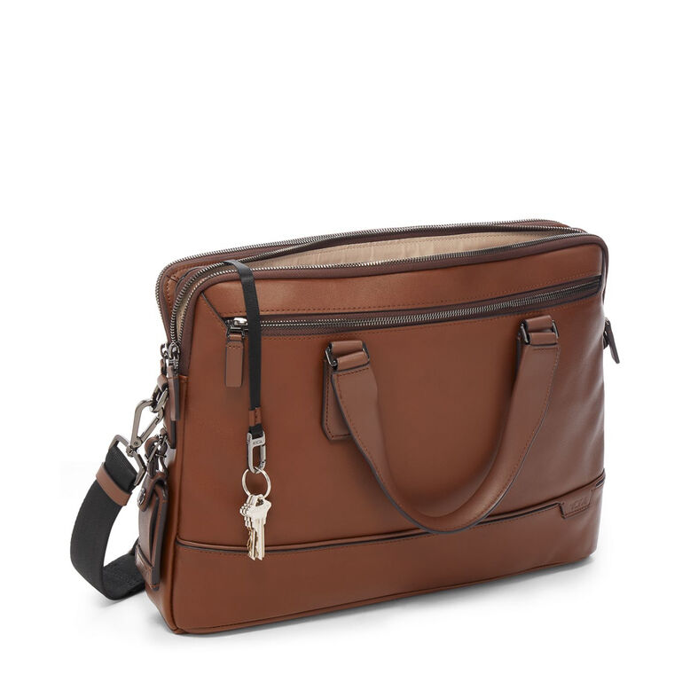 Sycamore Slim Brief - Harrison Leather Cognac, , hi-res
