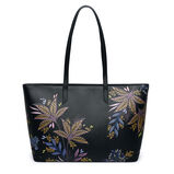 Large Tote Bag - Black Botanic, , hi-res