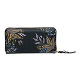 Large Zip Around Purse - Black Botanic, , hi-res