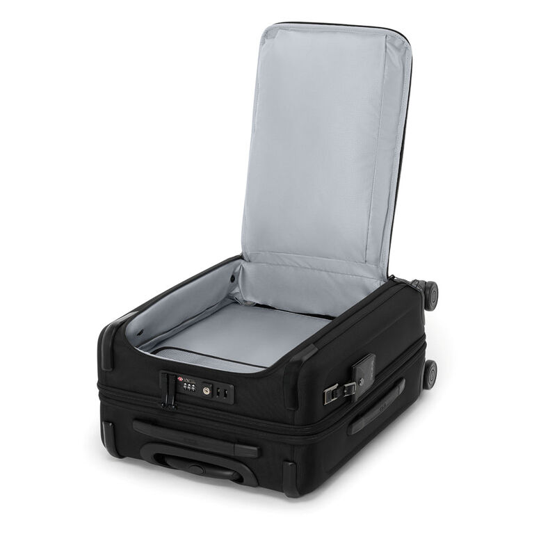 Large Dual Access Expandable Carry On Suitcase 55cm - Alpha 4 Black, , hi-res