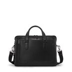 Sycamore Slim Briefcase - Harrison Leather Black