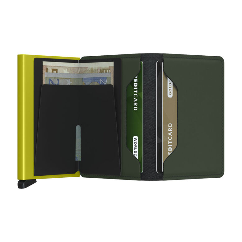 Slim Wallet - Matte Wallets Green &amp; Lime Green, , hi-res