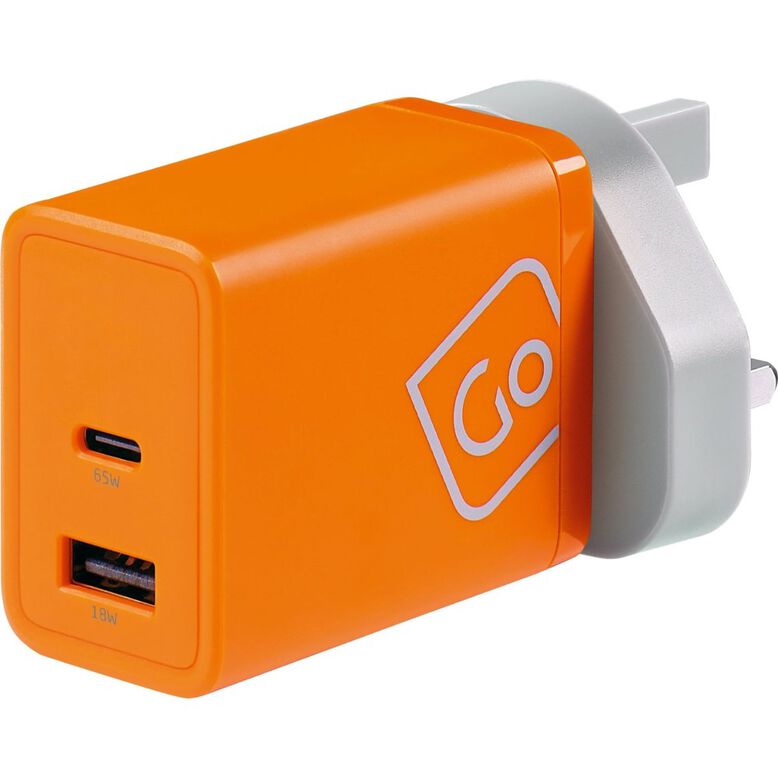 Worldwide USB A &amp; USB C Fast Charger - Electronics Orange, , hi-res