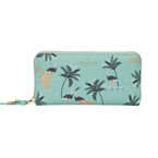 Large Zip Around Purse - Ostrich Mint