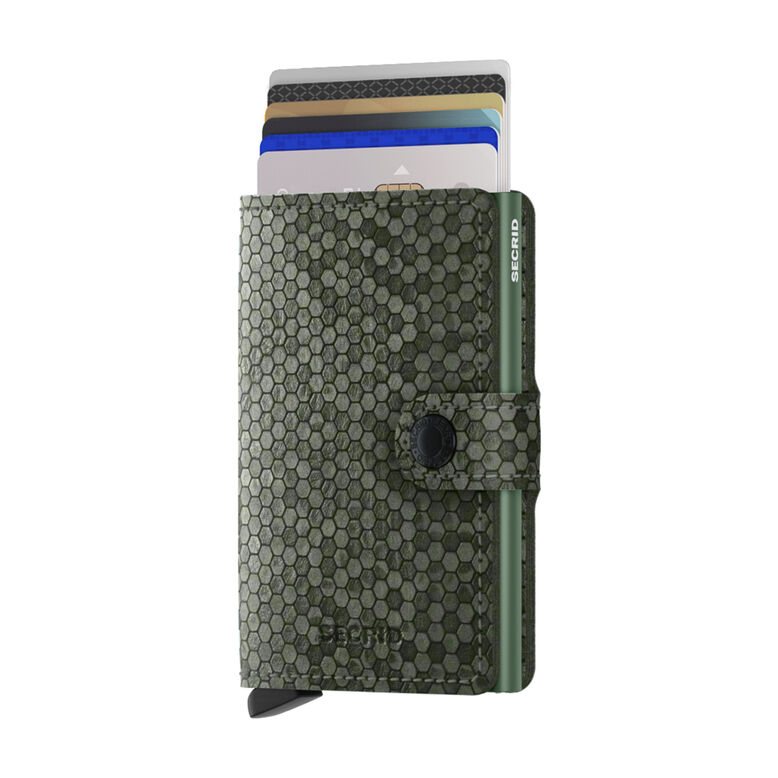 Mini Wallet - Hexagon Green, , hi-res