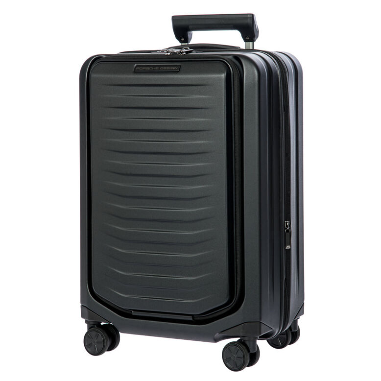 55cm Front Pocket Carry On Suitcase - Roadster Hardside Black, , hi-res