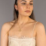 Brave Shorthand Gold Coin Necklace&nbsp;, , hi-res