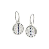 Silver Coin Disc Drop Earrings, , hi-res