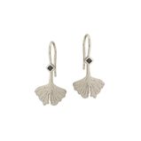 Ginkgo Leaf Silver Earrings, , hi-res