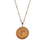 Brave Shorthand Gold Coin Necklace&nbsp;, , hi-res