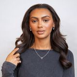 Sparkly Cloud Silver Hoop Earrings, , hi-res