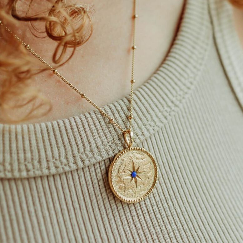 Brave Shorthand Gold Coin Necklace&nbsp;, , hi-res