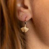 Ginkgo Leaf Gold Earrings, , hi-res