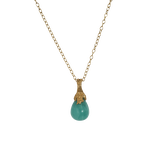 Amazonite Gemstone Gold Necklace, , hi-res