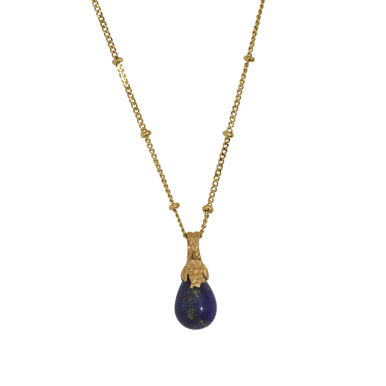 Lapis Lazuli Gemstone Gold Necklace&nbsp;, , hi-res