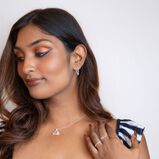 Sparkly Cloud Silver Hoop Earrings, , hi-res