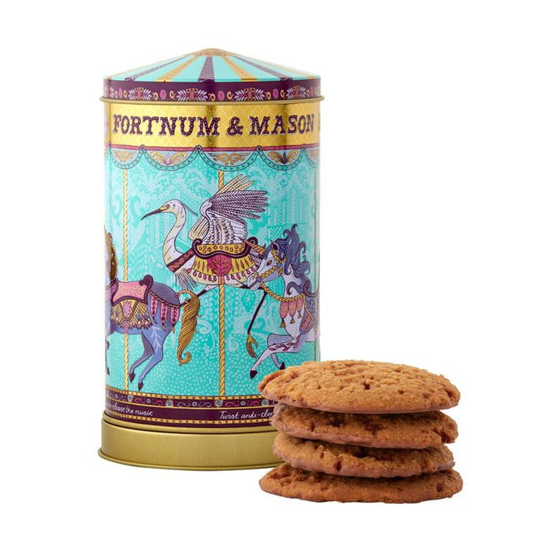 FORTNUM &amp; MASON Mini Merry Go Round Musical Biscuit Tin, , hi-res