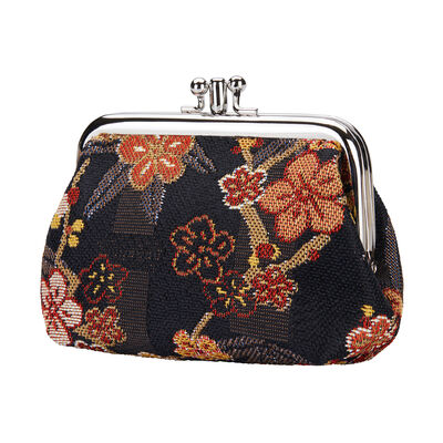 V&a woven tapestry frame purse-umn sakura