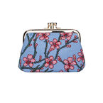 V&a woven tapestry frame purse-blossom and swallow