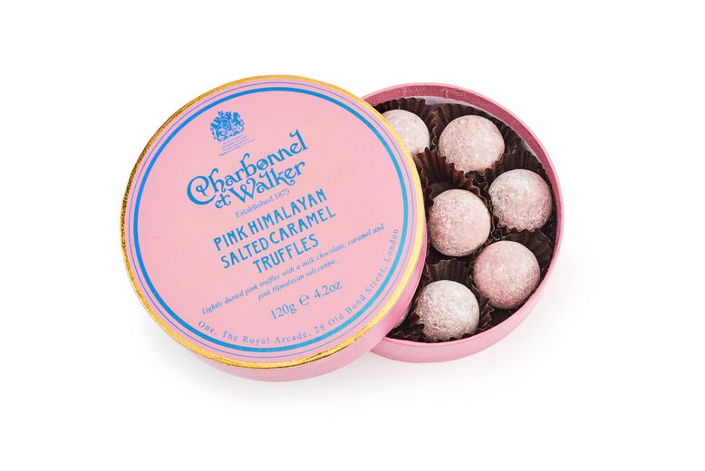 Charbonnel and Walker Pink Himalayan Salted Carmel Truffles 120G, , hi-res