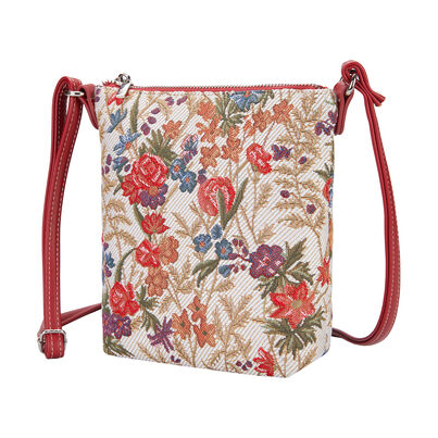 V&amp;a woven tapestry sling bag-flower meadow, , hi-res