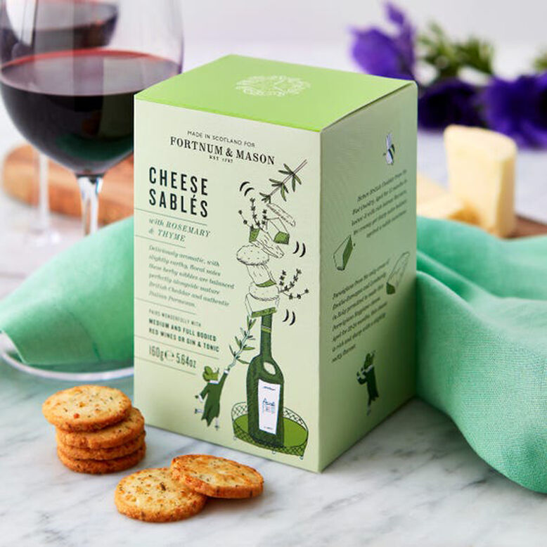 Fortnum&#39;s Cheese Sables with Rosemary &amp; Thyme, 160g, , hi-res