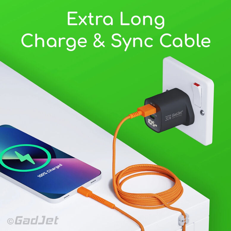 GadJet USB-A to 8-Pin Cable 3M, , hi-res