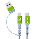 GadJet Charge &amp; Sync Cable 2 Metre (USB-C to USB-C with USB-A Adapter), , hi-res