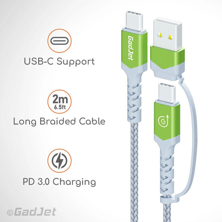 GadJet USB-C to USB-C Cable 2M, , hi-res