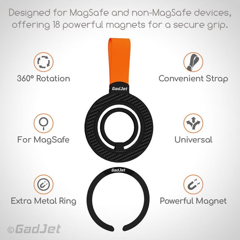 GadJet MagJet 3-in-1 Ring Phone Holder, , hi-res