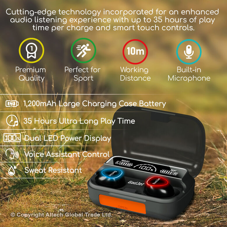 GadJet TouchBeats Earbuds, , hi-res