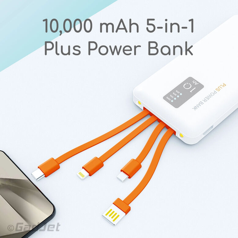 GadJet 10,000 mAh 5-in-1 Power Bank, , hi-res