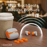 GadJet Touchbeats Active Noise Cancelling Wireless Bluetooth Earbuds, , hi-res