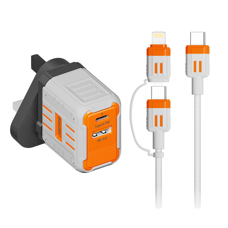 GadJet Multipack Charge &amp; Sync Cable with Power Adapter 20W, , hi-res