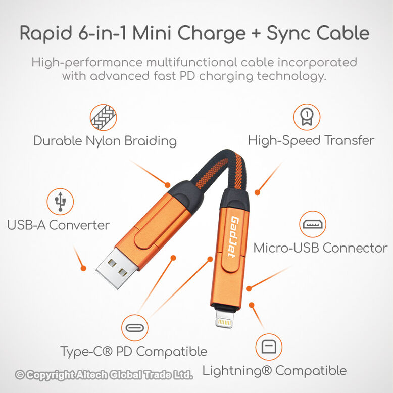 GadJet 6 In 1 Universal Cable, , hi-res
