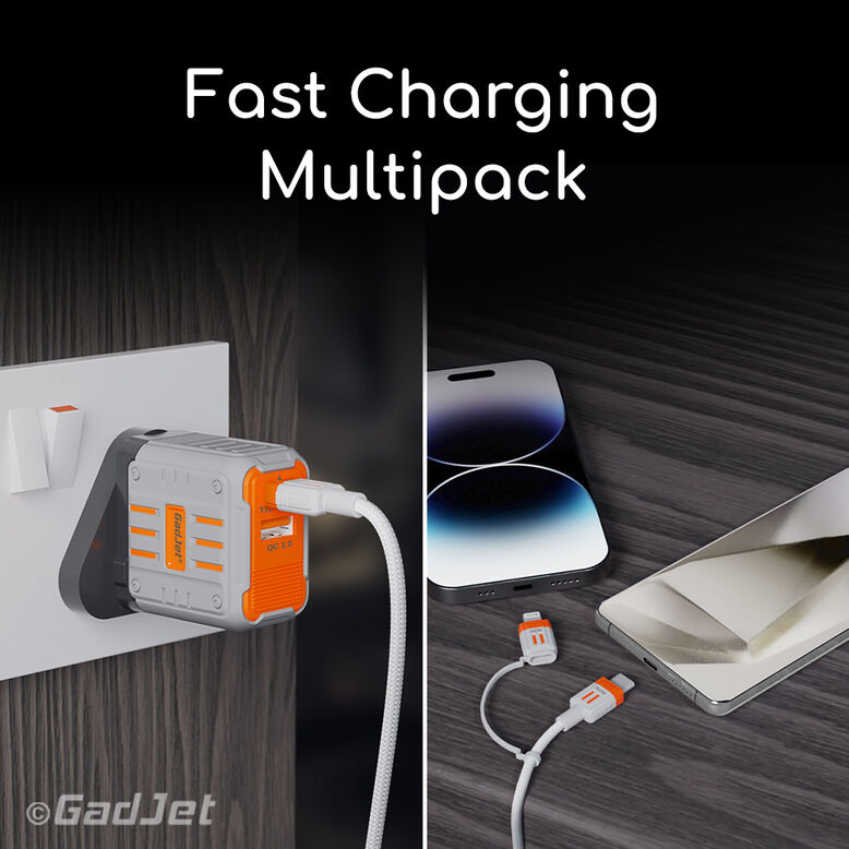 GadJet Cable + Wall Charger Pack, , hi-res