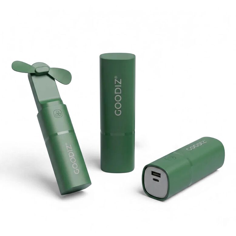 Goodiz Rechargeable Handheld Fan with Powerbank, , hi-res