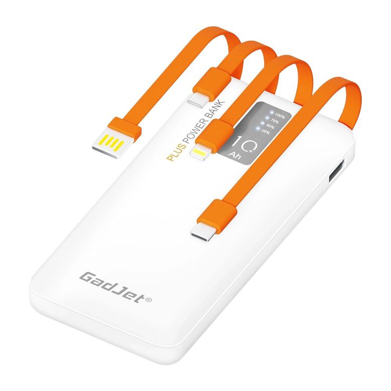 GadJet 10,000 mAh 5-in-1 Power Bank Battery, , hi-res