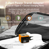 GadJet 3-Port Travel Adapter Type-C + 2-USB, , hi-res