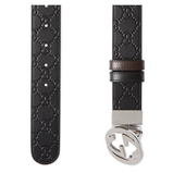 Reversible Gucci Signature belt, , hi-res