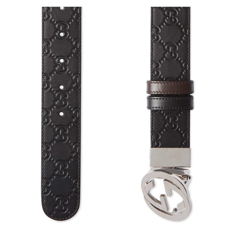 Reversible Gucci Signature belt, , hi-res