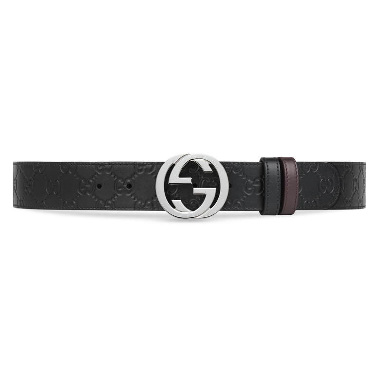 Reversible Gucci Signature belt, , hi-res