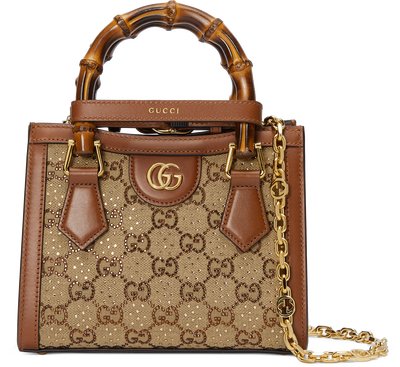 Gucci Diana crystal mini tote bag