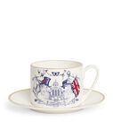 Bone China Lions Mug With Saucer