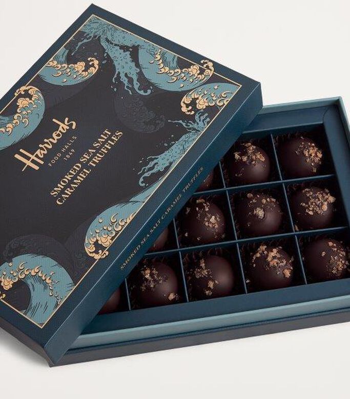 HRDS DARK SALTED CARAMEL TRUFFLE 15PC, , hi-res