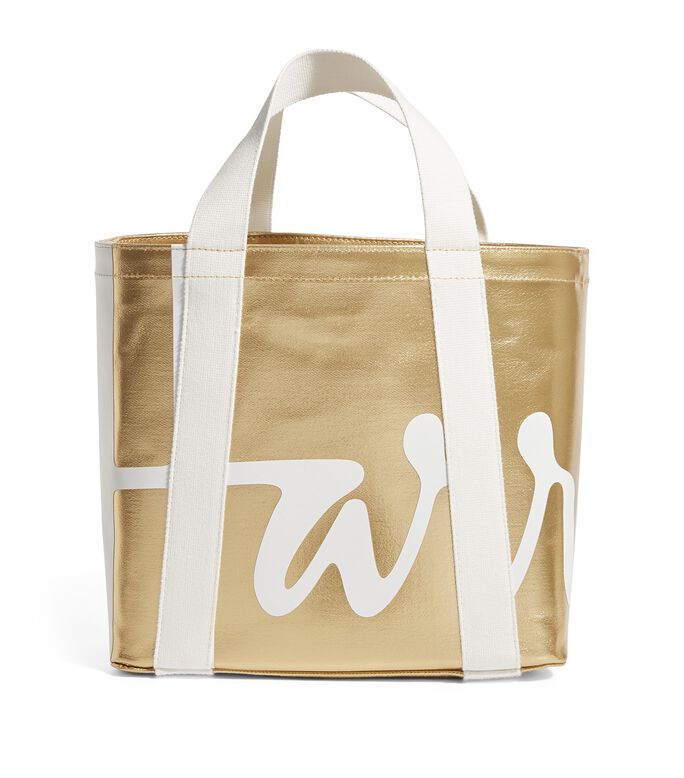 CONTEMP LOGO GOLD MINI TOTE, , hi-res