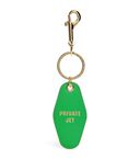 KEYFOB KEYRING PRIVATE JET LEATHER LIGHT