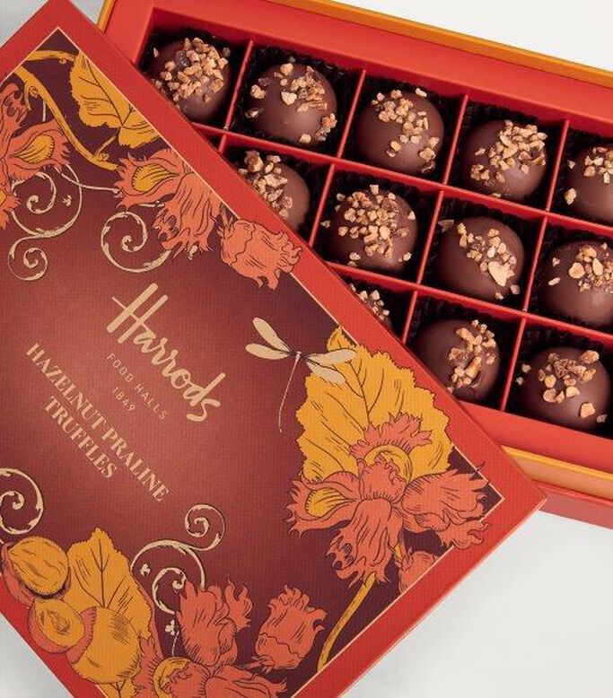 HRDS HAZELNUT PRALINE TRUFFLE 15PC, , hi-res